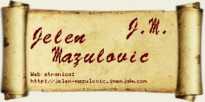 Jelen Mazulović vizit kartica